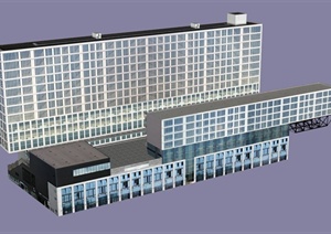 4B科学艺术中心建筑设计SU(草图大师)模型