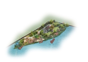 小型公园景观设计SU(草图大师)模型（带效果图）