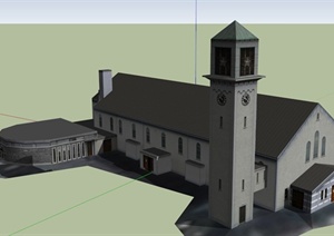 圣安妮教堂建筑设计SU(草图大师)模型