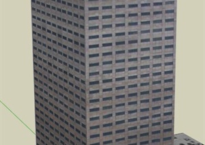 某花旗银行大楼建筑设计SU(草图大师)模型