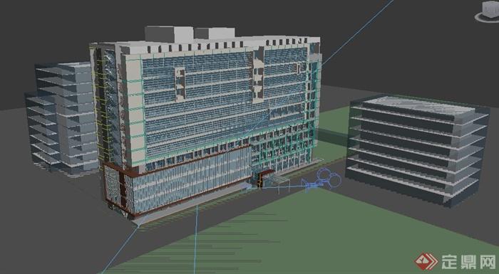 某医院建筑设计MAX模型（附效果图）(3)