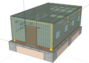 小门式棚架建筑设计SU(草图大师)模型