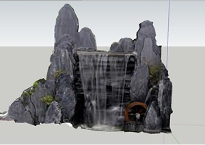 18款园林景观节点假山与景石设计SU(草图大师)模型