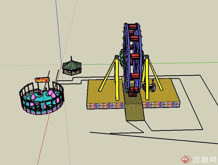 48款游乐设施设计SU模型(3)