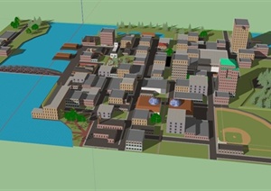 某城市建筑设计SU(草图大师)模型