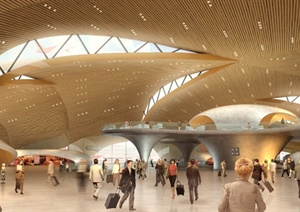 某航空站建筑设计MAX模型（附效果图）