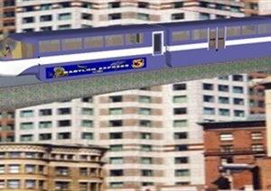 某单轨列车设计SU(草图大师)模型素材