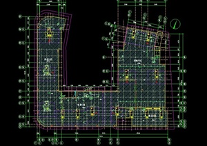 某地南北两区地下车库建筑设计CAD方案图