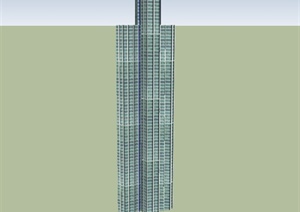 某高层多栋酒店建筑设计SU(草图大师)模型