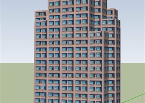 某大学科技楼建筑设计SU(草图大师)模型