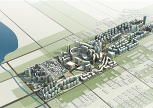 某现代风格城市规划设计（3dmax、psd）
