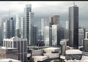 某地现代城市规划设计3dmax模型（含效果）