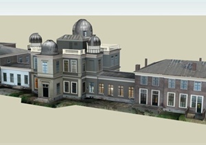 莱顿天文台建筑设计SU(草图大师)模型