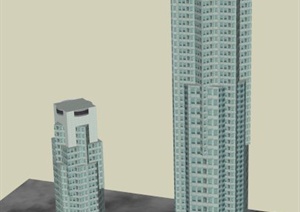 办公酒店综合建筑设计SU(草图大师)模型