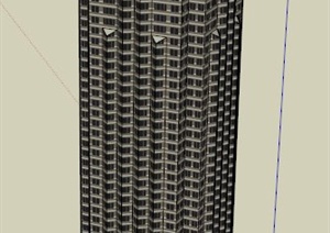 某公司大厦建筑设计SU(草图大师)模型