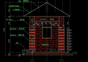 现代某单层小卖铺建筑设计CAD施工图