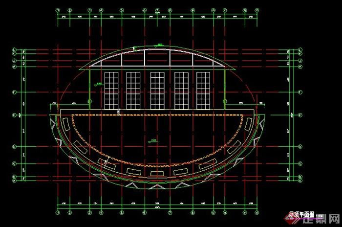 某陶罐状建筑设计方案图(2)