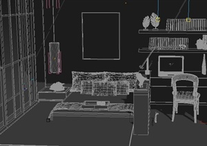 现代简约单身公寓室内设计3dmax模型