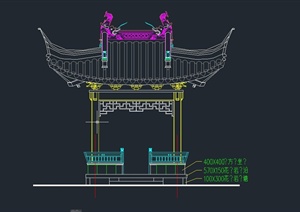 古典中式方亭与歇山方亭设计CAD施工图