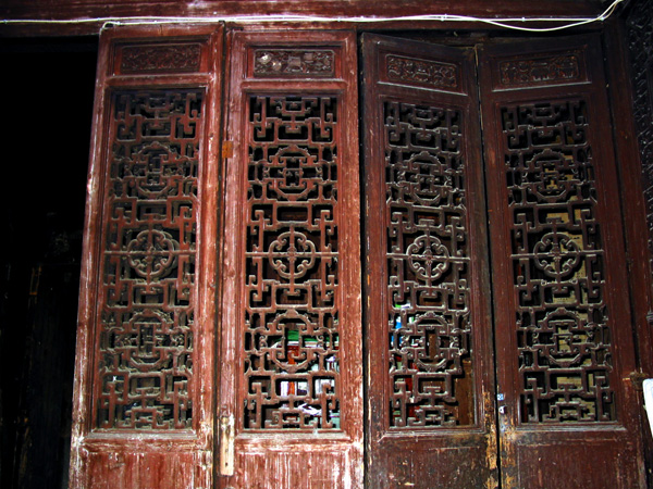 木雕门,门扇