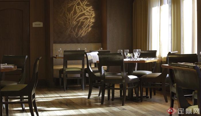 餐饮空间,餐桌椅,形象墙