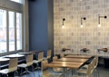 咖啡馆,餐桌椅,装饰墙