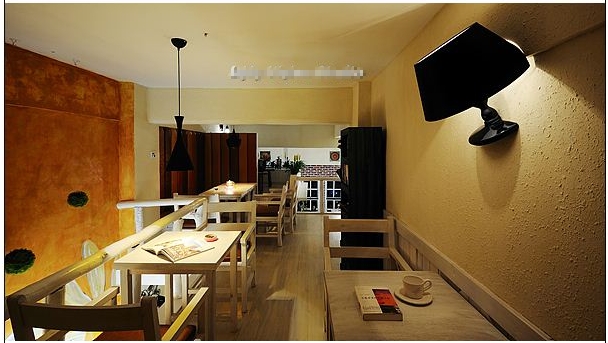 咖啡屋,复式层,壁灯,餐桌椅