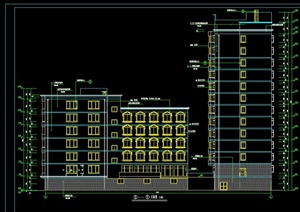 某五层宾馆建筑设计CAD方案图