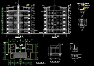 四套多层住宅楼建筑设计CAD施工图