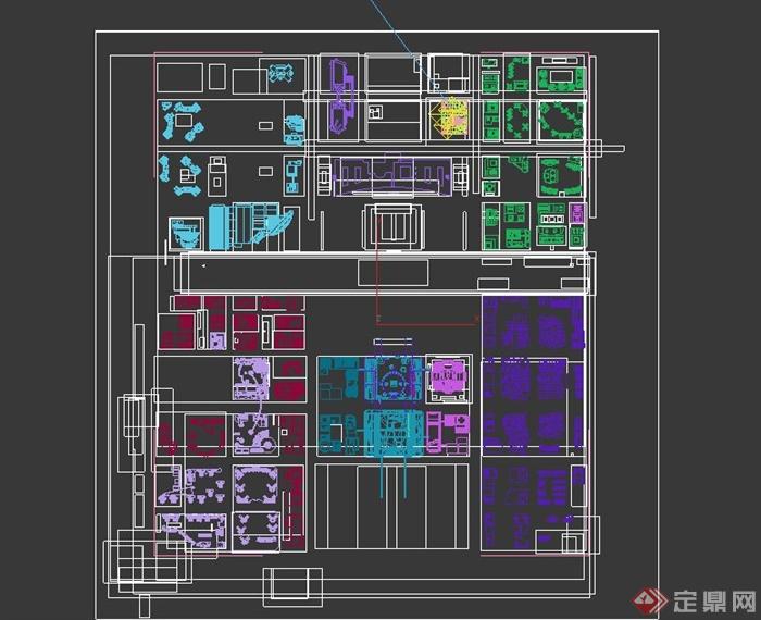 现代某多层异形建筑设计3DMAX模型与PSD效果图(15)