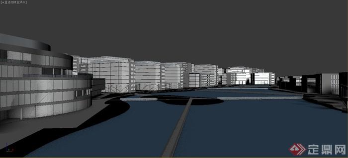 现代某三层大型商业建筑设计3DMAX模型与PSD效果图(9)