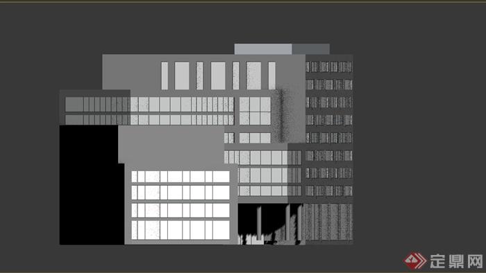 现代某九层办公建筑设计3DMAX模型(3)