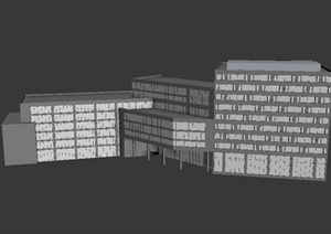 现代某九层办公建筑设计3DMAX模型