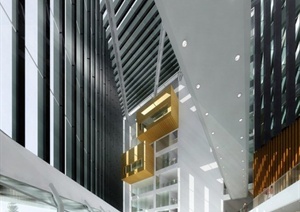 现代风格办公大楼室内设计3dmax模型（含效果图）