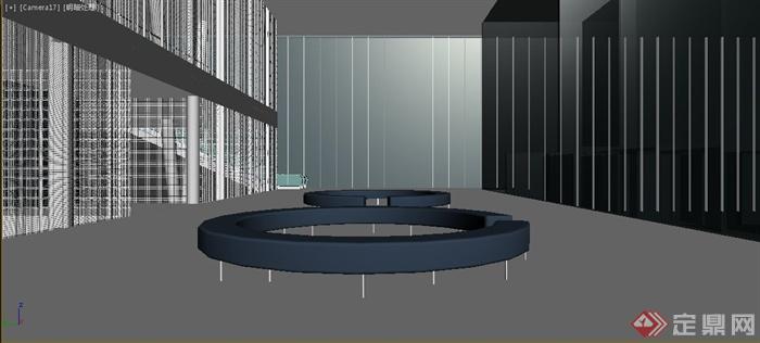 现代风格办公大楼室内设计3dmax模型（含效果图）(7)