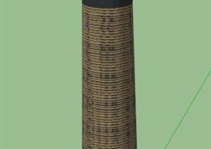 烟囱状塔楼建筑设计SU(草图大师)模型