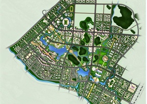 现代某临桂新区中心区城市设计JPG方案图