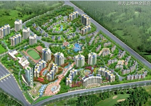 现代某高层住宅区景观规划设计JPG方案图