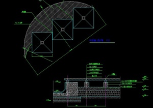 园林木栈台结构设计CAD施工图