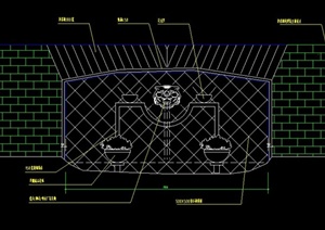 园林虎头喷水设计CAD立面图