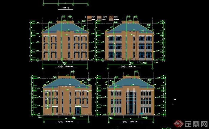 某三层餐饮建筑设计CAD施工图(1)
