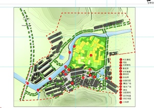 某地乡村景观规划设计SU(草图大师)模型与PSD效果图