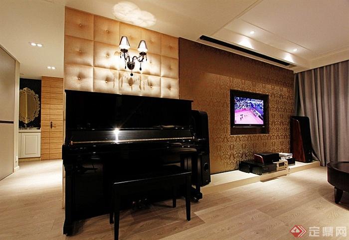 客厅,钢琴,背景墙,电视背景墙