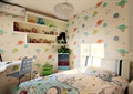 卧室,儿童房,置物架,书桌,床头柜,背景墙