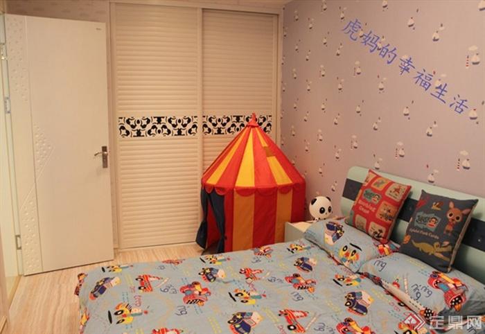 儿童房,卧室,床,衣柜,小帐篷