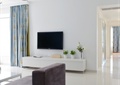 客厅,沙发,电视柜,电视,电视背景墙,插花摆件