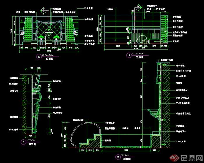 桑拿湿区装饰设计CAD详图(1)