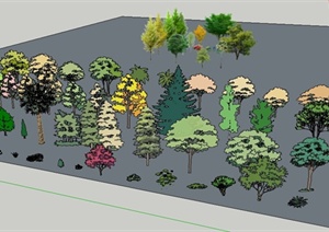 园林景观多款植物树木SU(草图大师)模型