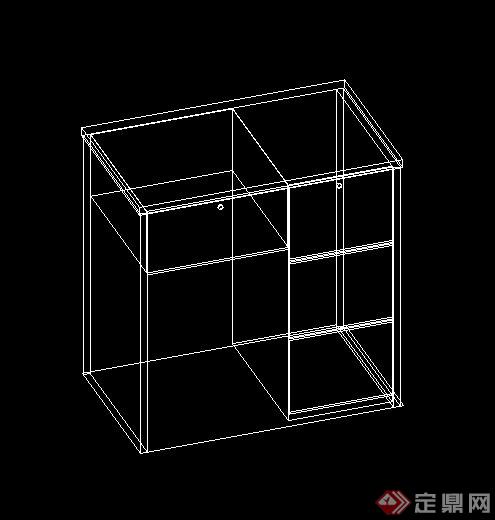 室内边柜家具设计CAD模型(3)