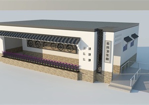 三个公共厕所建筑设计CAD方案图
